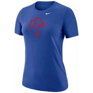 New ~‎ Nike ~ Women's USWNT
2023 Script Blue Soccer T-Shirt